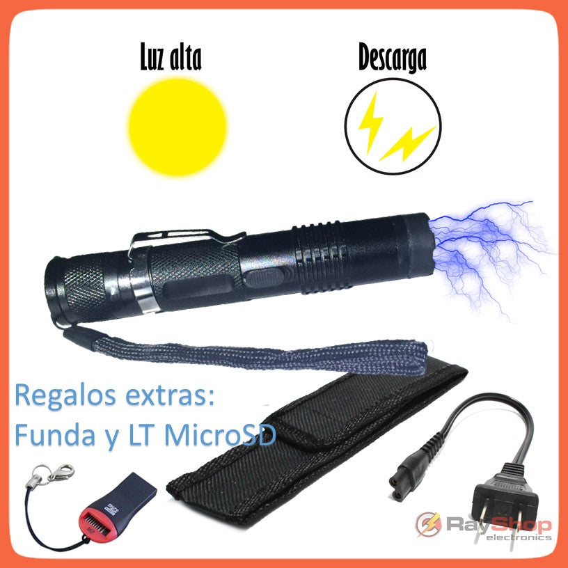Lámpara táctica con descarga eléctrica, láser y clip metálico, modelo DJM11 - foto 2