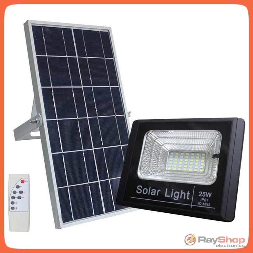 Reflector solar de 25 W con control remoto, IP66 y 56 LED