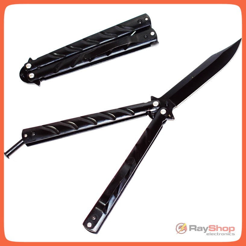 Navaja mariposa balisong de acero inoxidable con clip