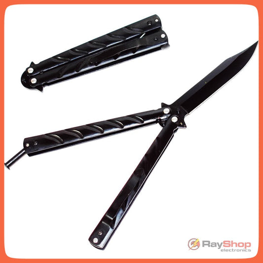 Navaja mariposa balisong de acero inoxidable con clip