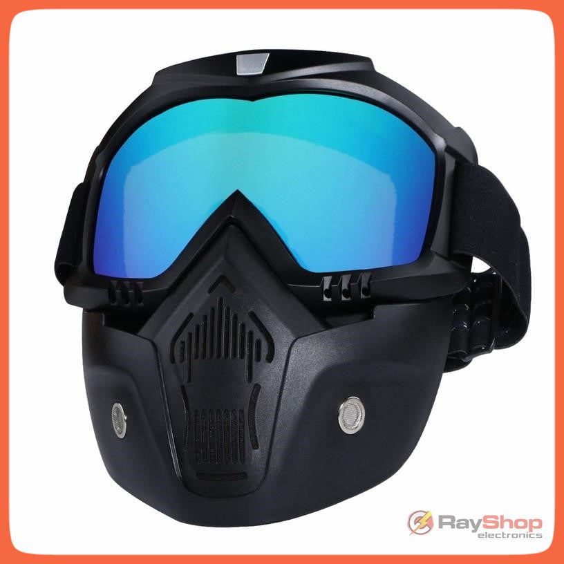Máscara con googles desmontables para moto y ciclismo MJ03