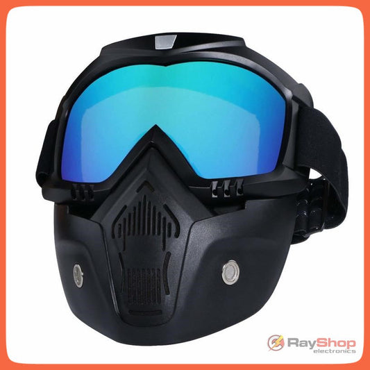 Máscara con googles desmontables para moto y ciclismo MJ03