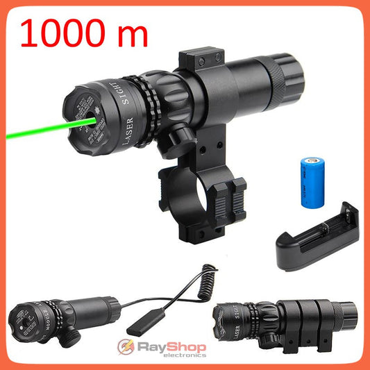 Mira láser verde de 20 mm con riel y soportes, modelo SN003 o PJ612