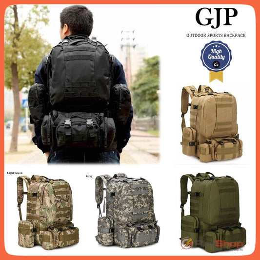 Mochila táctica de asalto de 55 litros con MOLLE y correas acolchadas, WZ213