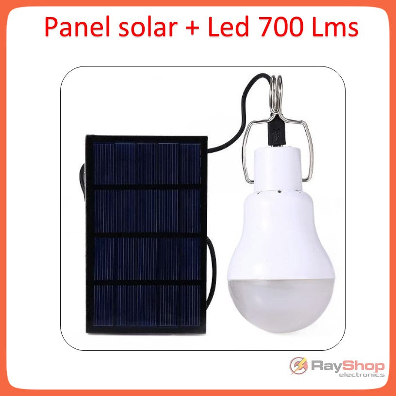 Foco LED solar de 700 lúmenes con panel y cable de 3.5 metros