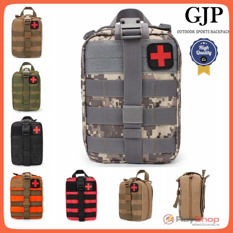 Mochila botiquín táctica de 2.5 litros con MOLLE y parche de cruz roja
