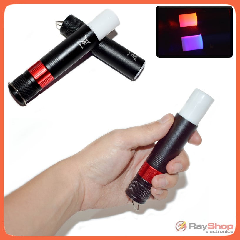 Mini linterna plegable 2000 lúmenes con luz blanca y efecto patrulla