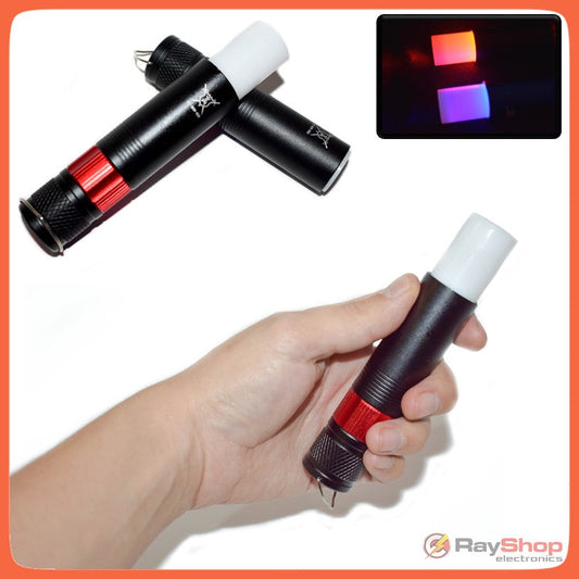 Mini linterna plegable 2000 lúmenes con luz blanca y efecto patrulla