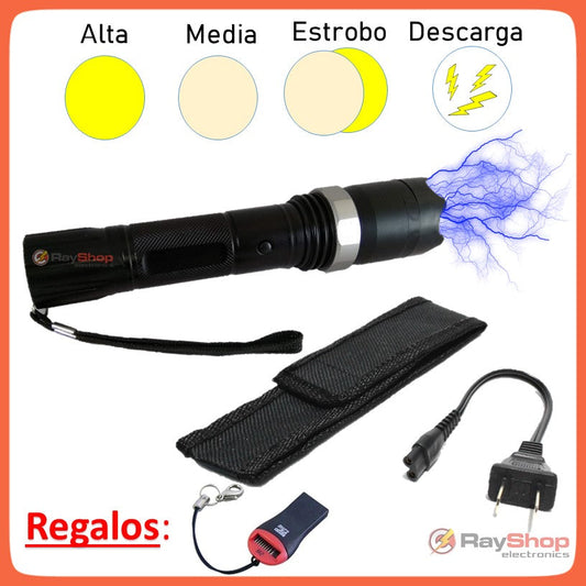 Lámpara táctica de 2000 lúmenes con zoom y función taser ST57