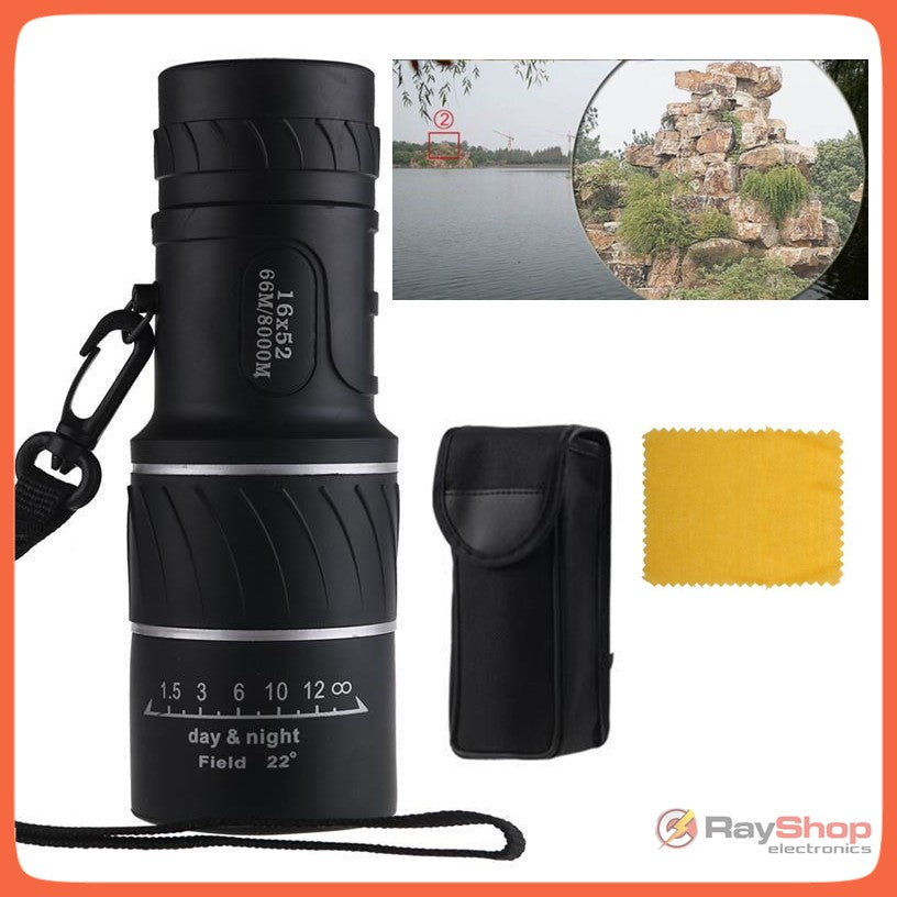 Monocular telescopio 16x52 de largo alcance con funda y correa