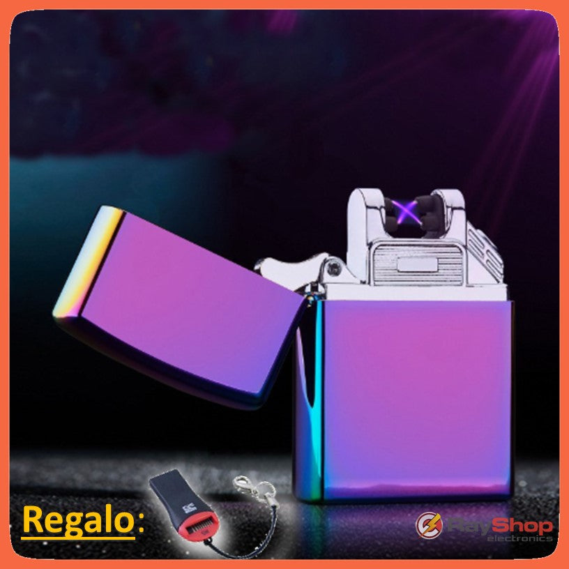 Encendedor eléctrico de doble arco de plasma recargable por USB (JL217)