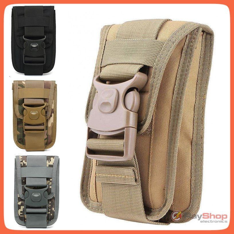 Cartera táctica MOLLE con porta celular y doble seguro, 8 colores