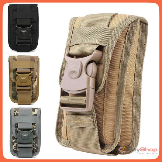 Cartera táctica MOLLE con porta celular y doble seguro, 8 colores