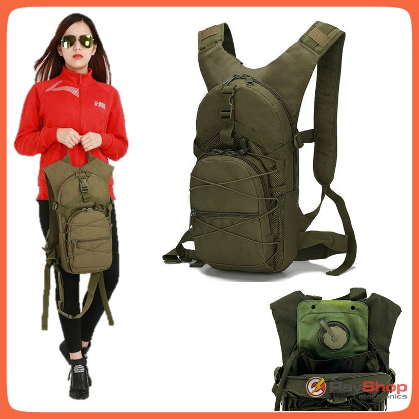 Mochila de hidratación táctica de 3 litros con bolsa y tubo de mordida