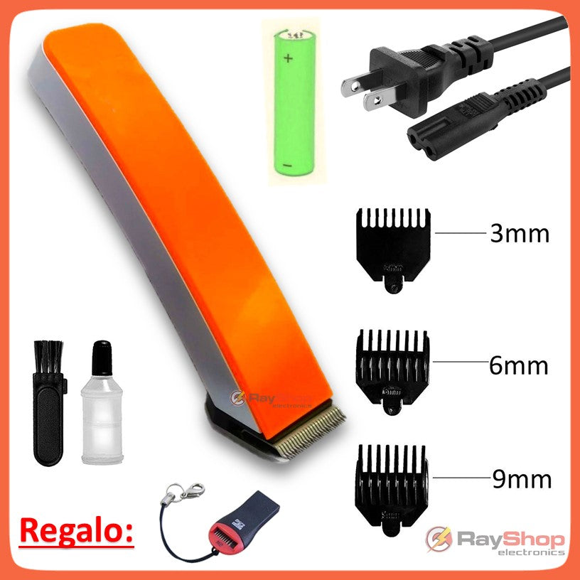 Recortadora eléctrica recargable para barba y cabello con 3 peines - foto 2