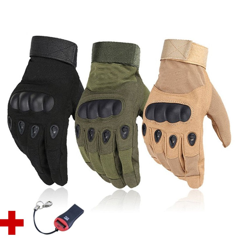 Guantes tácticos de uso rudo con nudillos duros para moto y bici, talla L - foto 2