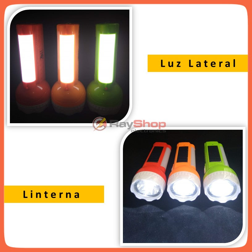 Lámpara solar de mano recargable de 500 lúmenes con luz lateral - foto 2