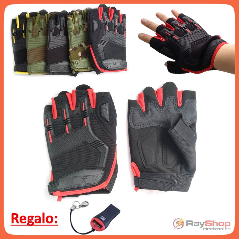 Guantes tácticos de medio dedo con nudillos reforzados, 5 colores - foto 2
