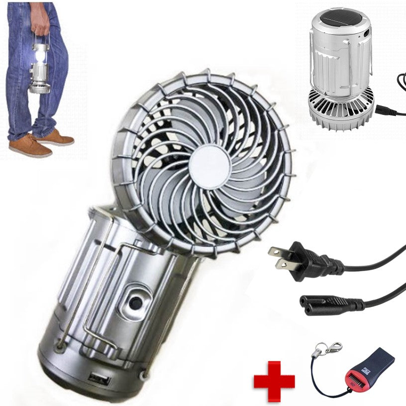 Lámpara solar recargable con ventilador y función de powerbank - foto 2