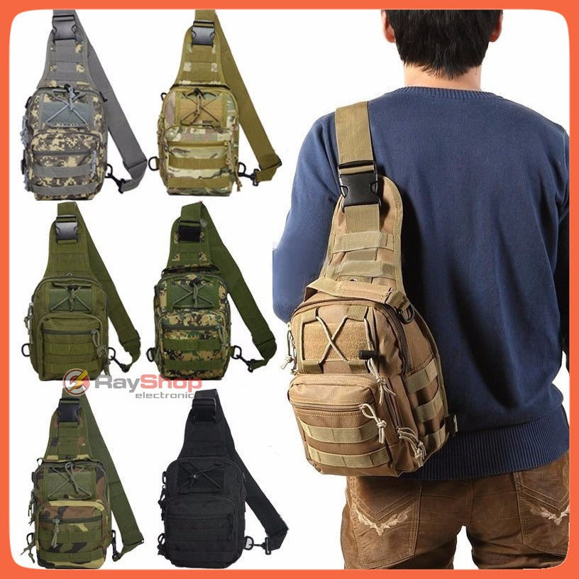 Mochila pechera táctica crossbody de 6 litros con sistema Molle (SN520)