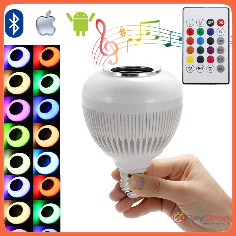 Foco con bocina Bluetooth y luz LED multicolor RGB con control remoto L001