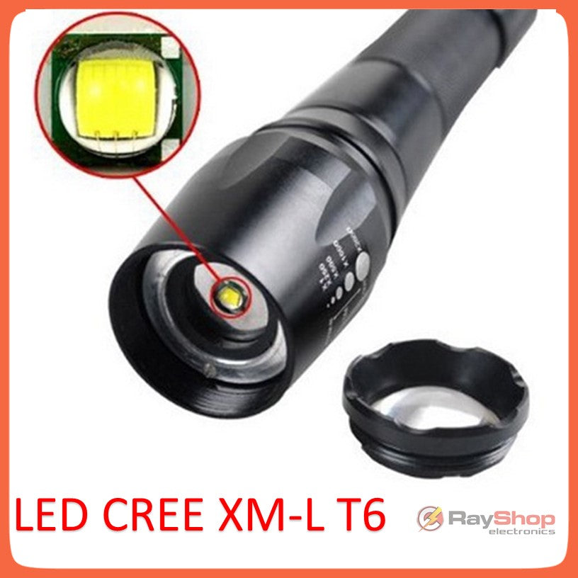 Linterna táctica de 2500 lúmenes con LED CREE T6 y zoom - foto 2