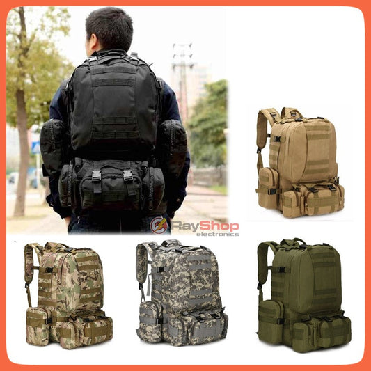 Mochila táctica de asalto de 55 litros con compartimento para laptop, SN850