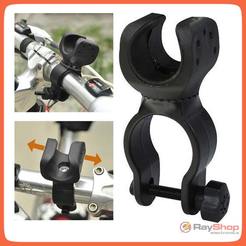 Soporte de plástico giratorio 360° para lámpara en manubrio de bicicleta (DTCJ) - foto 2