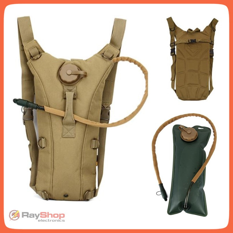 Mochila de hidratación táctica de 3 litros con tubo y correa de pecho (2.5L)