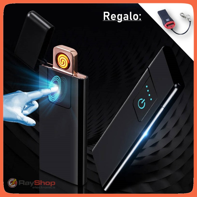 Encendedor eléctrico ultradelgado con sensor de huella y carga USB - foto 2