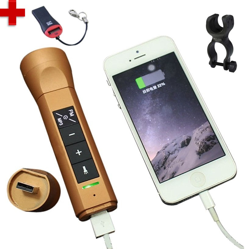 Bocina Bluetooth 7 en 1 con lámpara, radio FM, microSD y power bank (DT276) - foto 2
