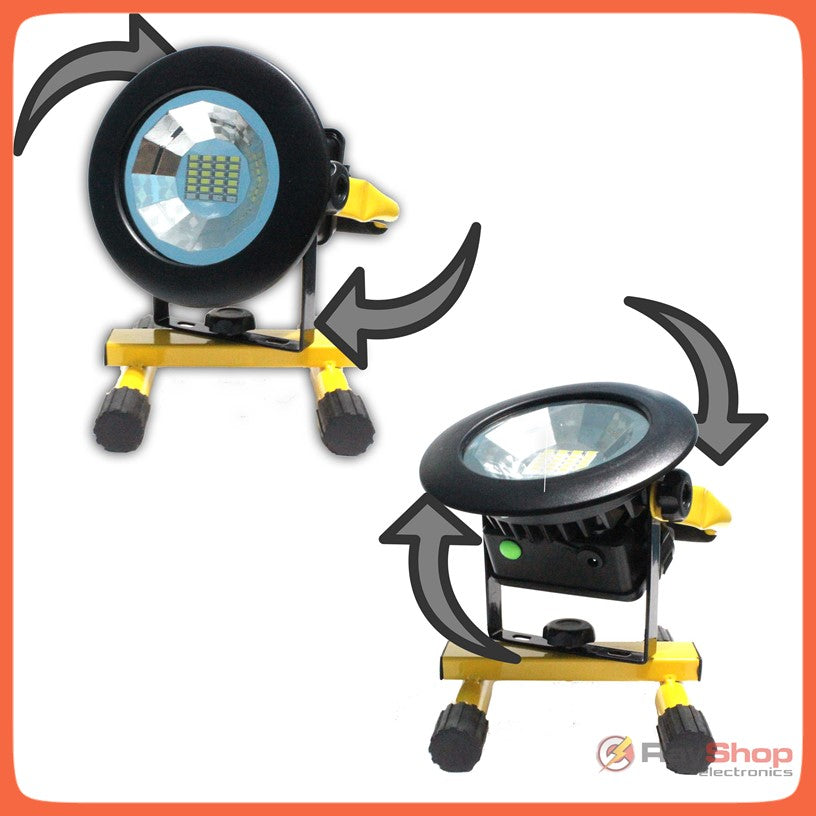 Reflector LED recargable de 30 W con 24 LED y base (DT160) - foto 2
