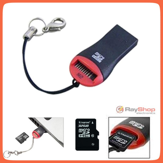 Lector de tarjetas microSD USB 2.0 tipo llavero