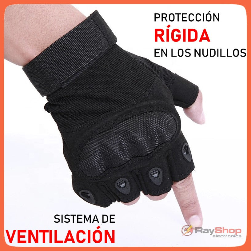 Guantes de medio dedo con nudillos rígidos DTST3 para moto - foto 3