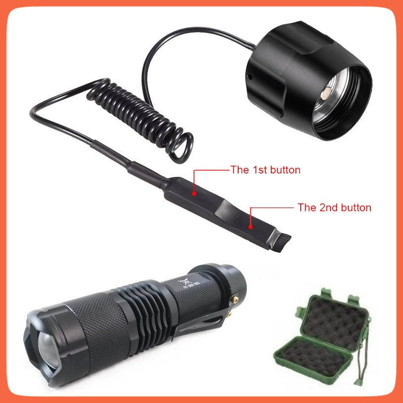 Lámpara táctica LED de 2500 lúmenes con switch remoto y zoom (DT26S) - foto 3