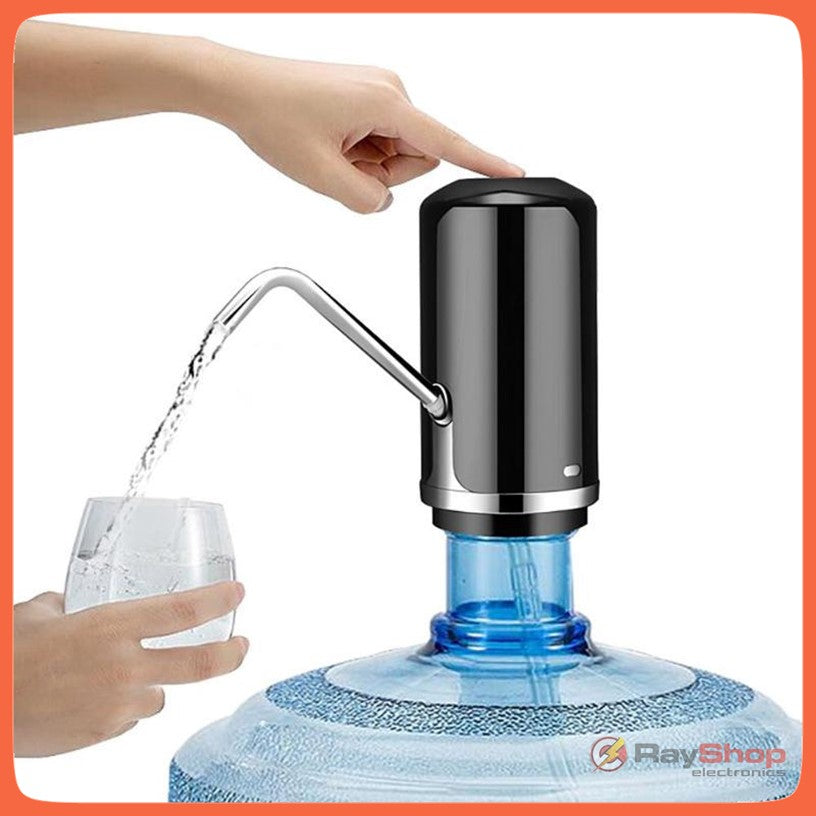 Bomba eléctrica recargable USB para garrafón de agua con luz LED (JG29) - foto 3