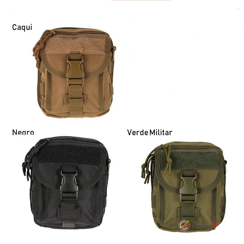 Bolsa táctica cruzada con MOLLE y 5 compartimentos para celular y esenciales - foto 3