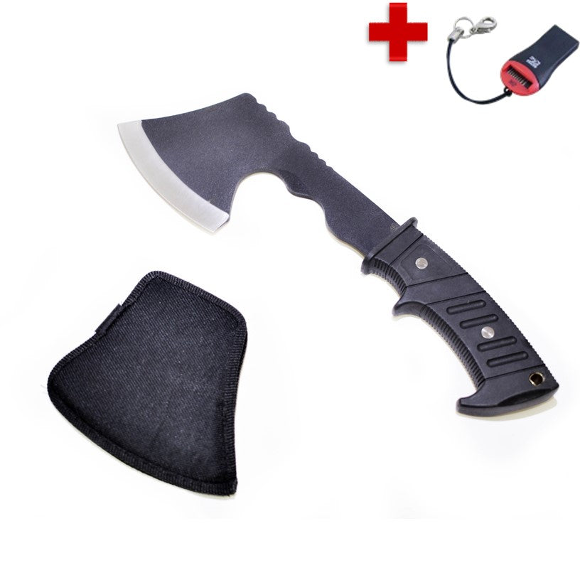 Hacha táctica de supervivencia de 30 cm con mango ABS y funda de nylon - foto 3