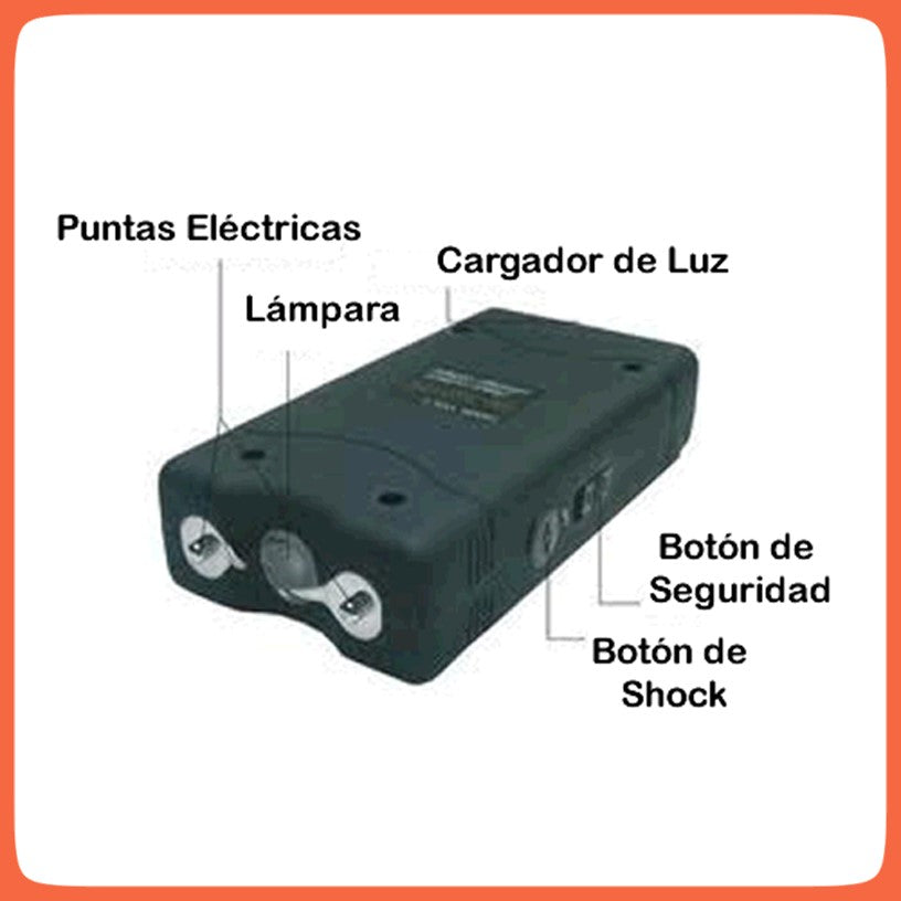 Stun gun grande con lámpara LED y funda con ojal DJ800 - foto 3