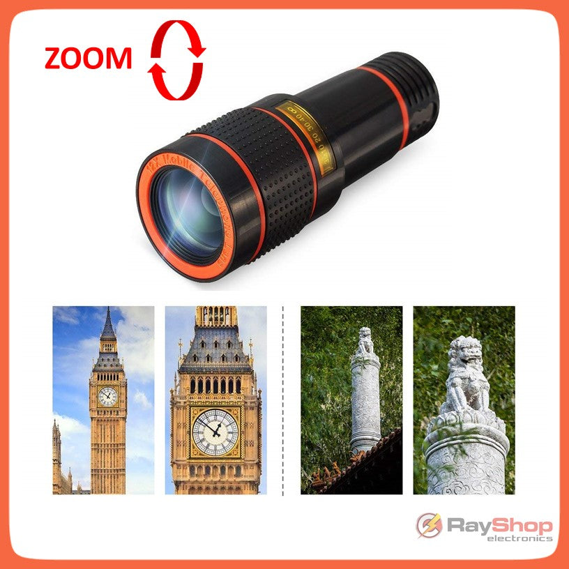 Lente zoom 8x para celular con clip, también monocular 8x18 - foto 3