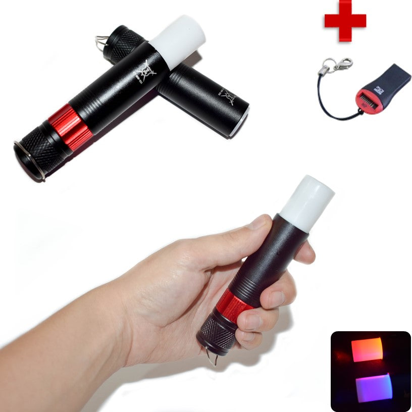 Mini linterna plegable 2000 lúmenes con luz blanca y efecto patrulla - foto 3