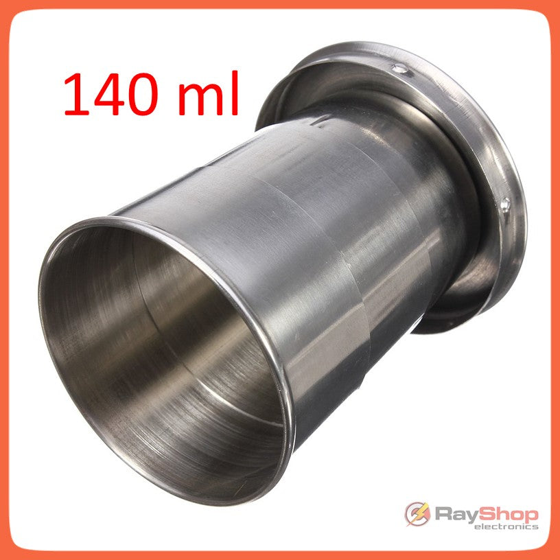 Vaso plegable de acero inoxidable de 140 ml para llavero - foto 2