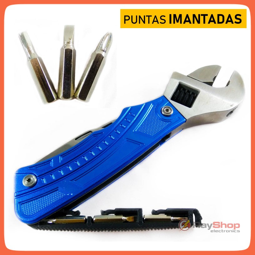 Perico multiherramienta 6 en 1 con navaja, destapador y funda (K9006) - foto 3