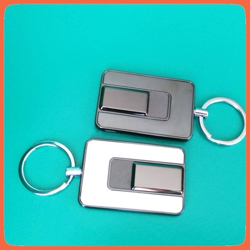 Encendedor eléctrico metálico recargable por USB con llavero - foto 2