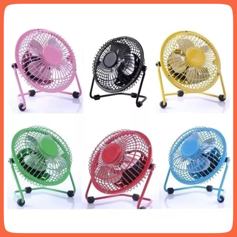 Mini ventilador USB de metal con base giratoria 360° - foto 2