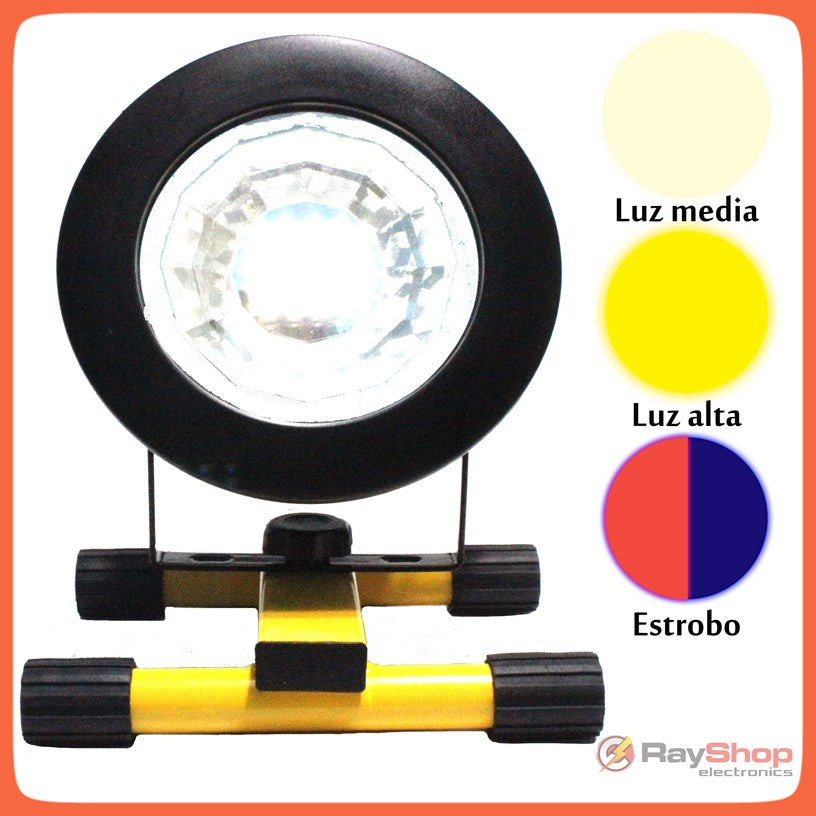 Reflector LED recargable de 30 W con 24 LED y base (DT160) - foto 3