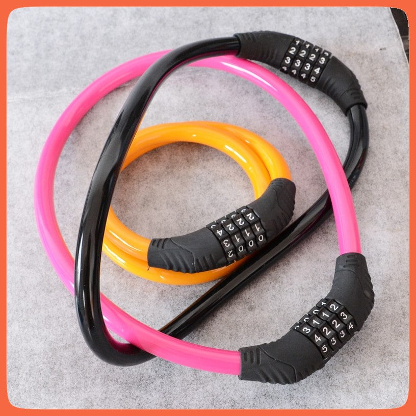 Candado de cable con combinación de 4 dígitos, 140 cm, para moto y bici - foto 3