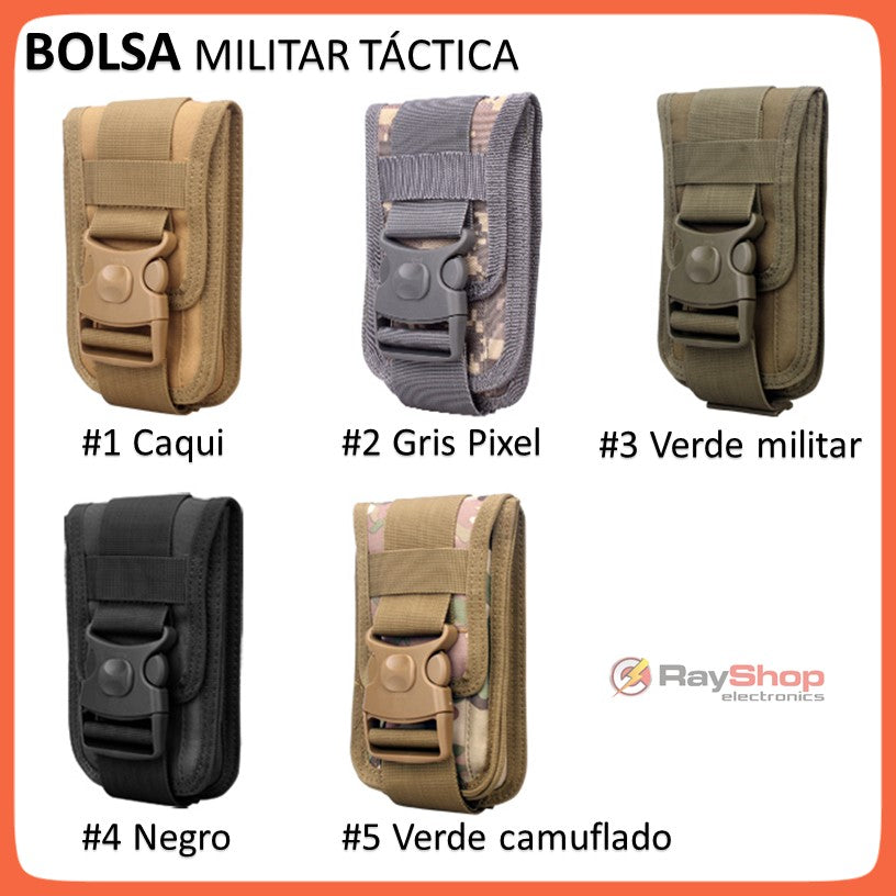 Cartera táctica MOLLE con porta celular y doble seguro, 8 colores - foto 2