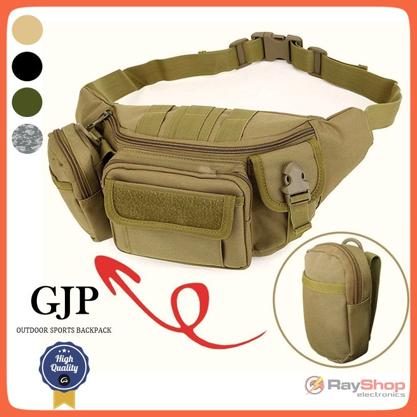 Cangurera táctica MOLLE de nylon 600D 4 en 1 con bolsa desmontable (WZ031)