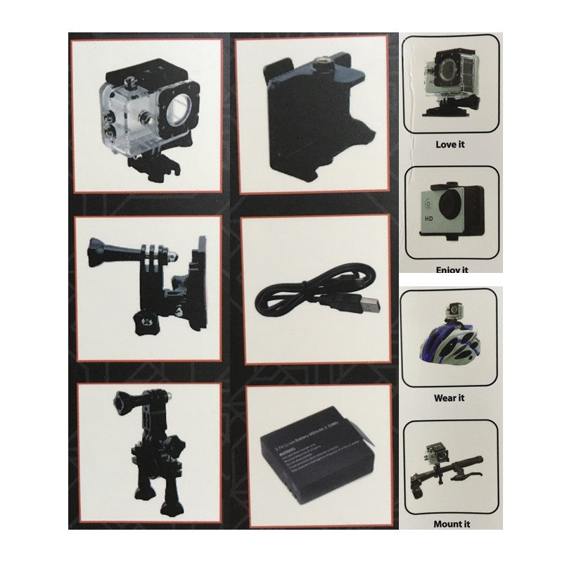 Cámara deportiva 4K de 16 MP con Wi-Fi y carcasa sumergible a 30 m - foto 3